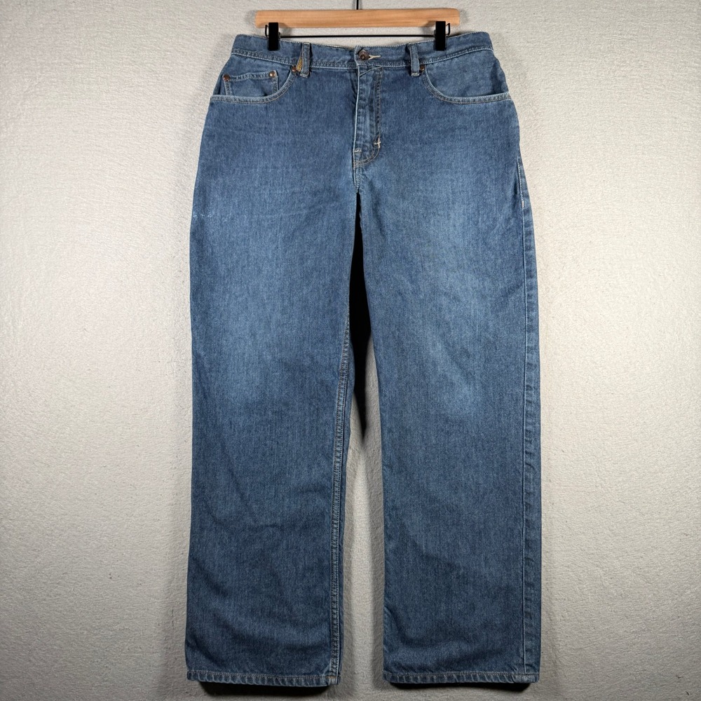 Ecko Unltd Mens Baggy Fit Jeans Blue Denim Medium Wash Y2K‎ Streetwear 36x29
